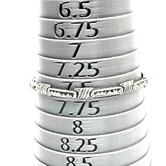 Vintage DBJ Marcasite Sterling Silver Link Bracelet — Art Deco Revival— NOS - Picture 11 of 11